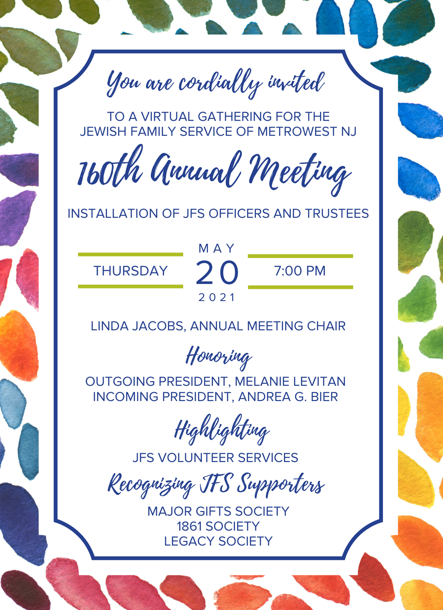 JFS MetroWest NJ's 160th Annual Meeting - Jewish Family Service of ...